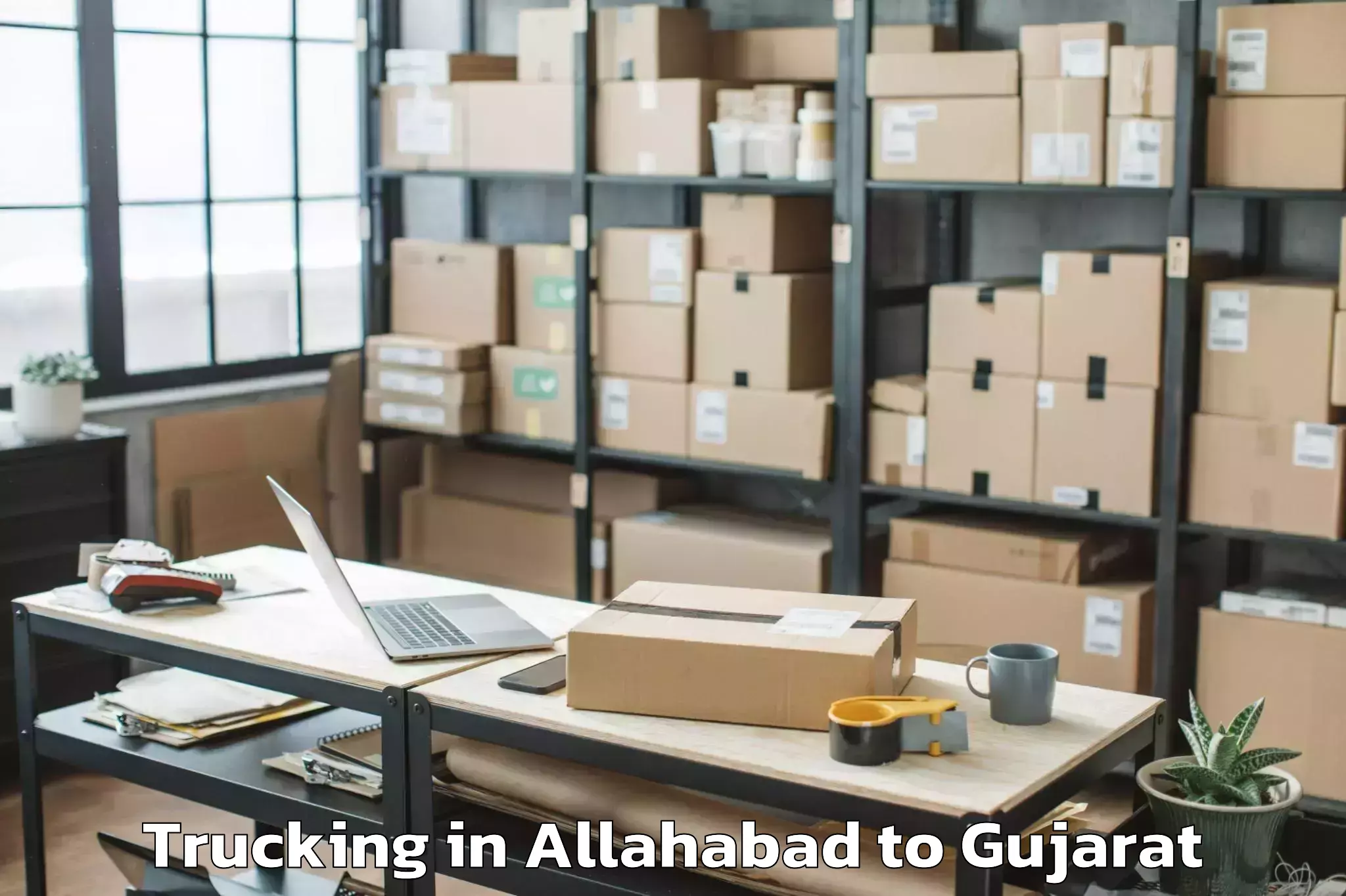 Easy Allahabad to Dahod Trucking Booking